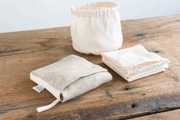 Le kit mouchoirs en tissu - coloris blanc