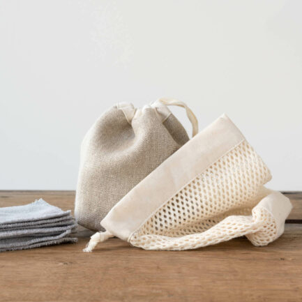 kit cotons démaquillants lavables - coloris blanc.