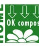 Certifiée OK compost HOME : une lavette vraiment compostable chez vous. Lavette ManaMani certifiée OK compost HOME, compostable à domicile en fin de vie